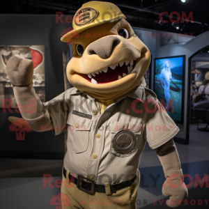 Tan Shark mascot costume...