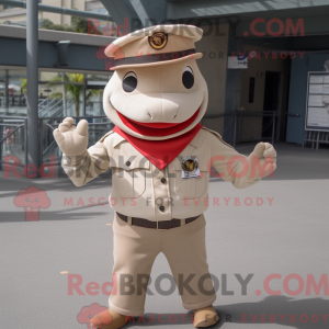 Tan Shark mascot costume...