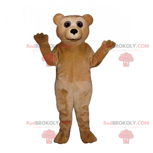 Mascote ursinho de pelúcia bege - Redbrokoly.com