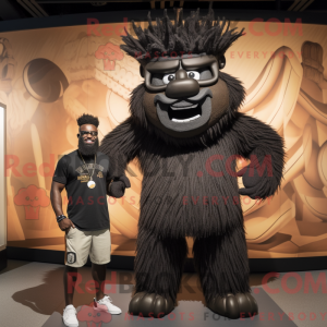 Black King mascot costume...