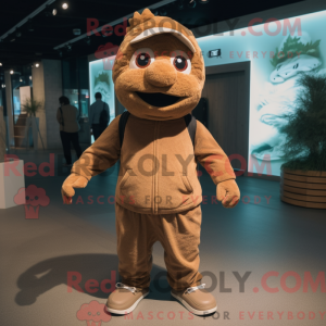 Brown Cod maskot kostyme...