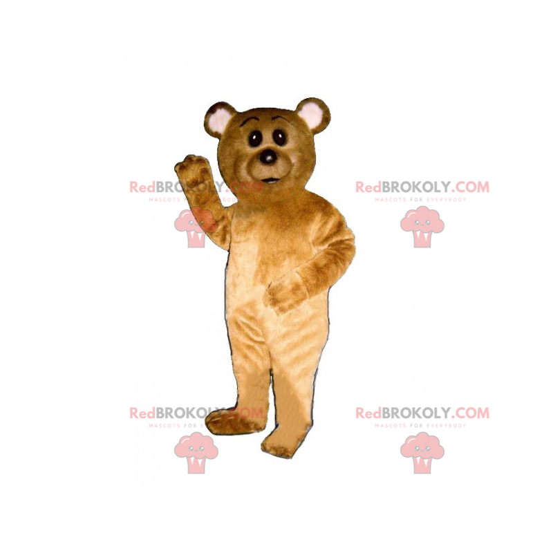 Mascotte de petit ourson brun et oreilles blanches - Mascotte de petit ourson brun et oreilles blanches -