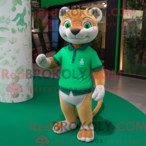 Green Jaguarundi mascot...