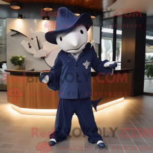 Navy Manta Ray mascot...