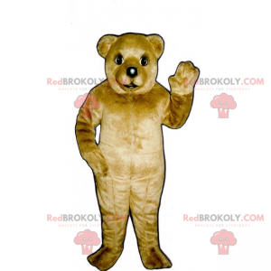 Lille brun bjørnemaskot - Redbrokoly.com