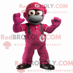 Magenta jonglere maskot...