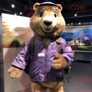 Lavender Beaver mascot...