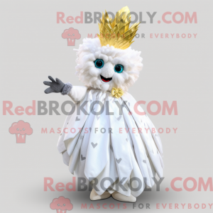Witte aas mascottekostuum...