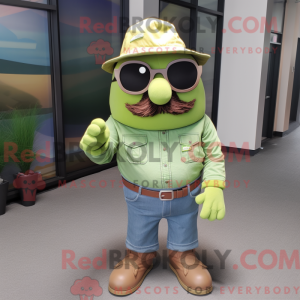Lime Green Moussaka mascot...