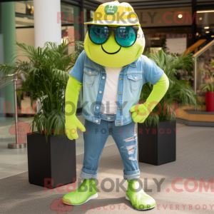 Postava maskota Lime Green...