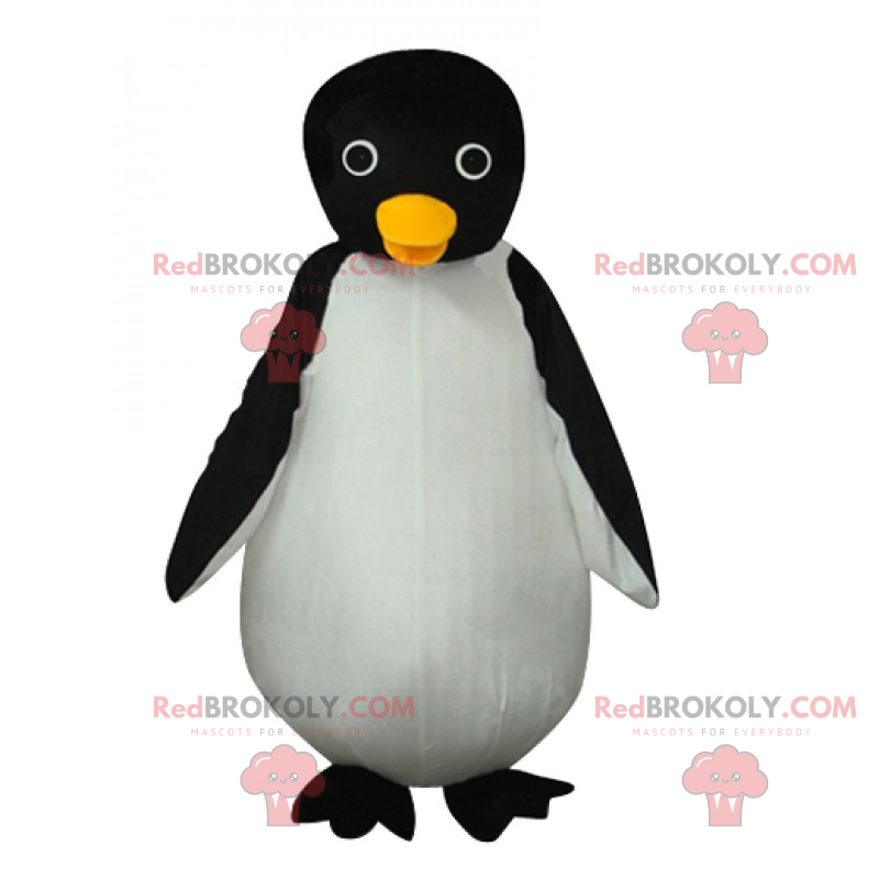 Kleines Pinguin-Maskottchen mit runden Augen - Redbrokoly.com