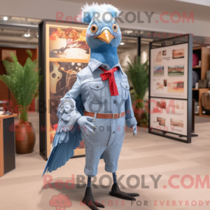 Himmelblå Fasan maskot...