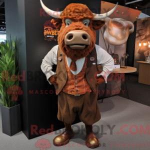 Rust Buffalo maskot kostyme...