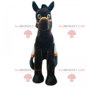 Kleine ponymascotte met een ondeugende blik - Redbrokoly.com