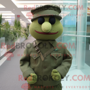 Olive Green Beret mascot...