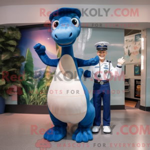 Navy Brachiosaurus mascot...