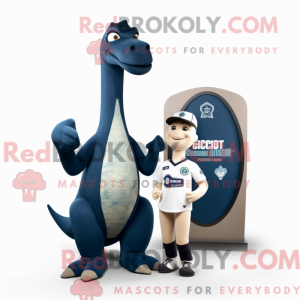 Marineblauw Brachiosaurus...