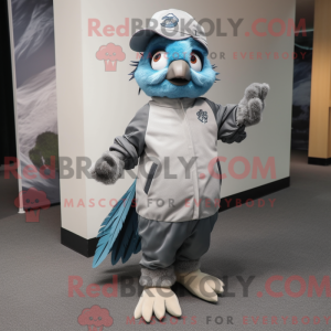 Gray Blue Jay mascot...