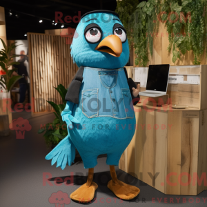 Turquoise Blackbird mascot...