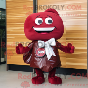 Maroon Ramen mascot costume...