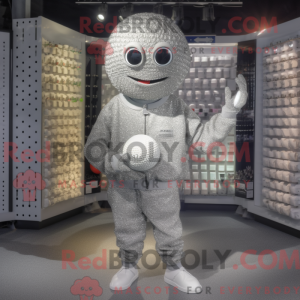 Sølv golfbold maskot...