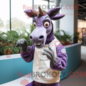 Paars Okapi-mascottekostuum...