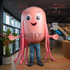Pink Jellyfish maskot...