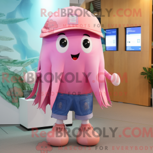 Mascotte de méduse rose...