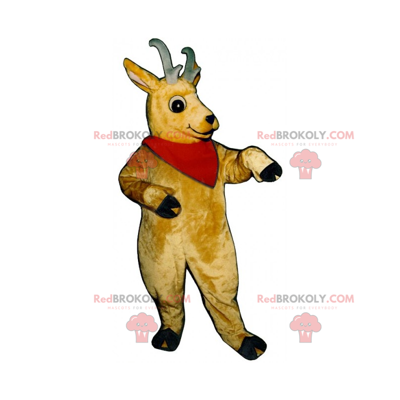 Little reindeer mascot with small antlers - Redbrokoly.com
