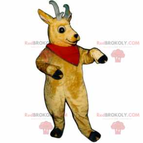 Kleines Rentiermaskottchen mit kleinem Geweih - Redbrokoly.com