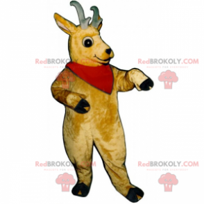 Mascote de rena com pequenos chifres - Redbrokoly.com