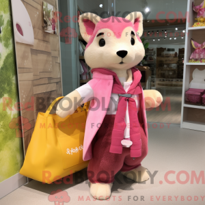 Rosa Marder Maskottchen...
