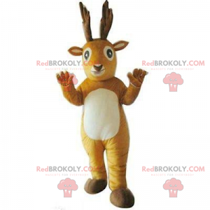 Kleine rendier mascotte met witte buik - Redbrokoly.com