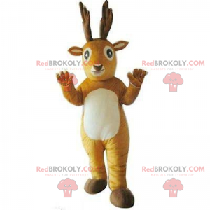 Mascote de rena com barriga branca - Redbrokoly.com