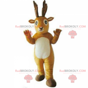 Little reindeer mascot with white belly - Redbrokoly.com