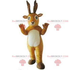 Mascote de rena com barriga branca - Redbrokoly.com