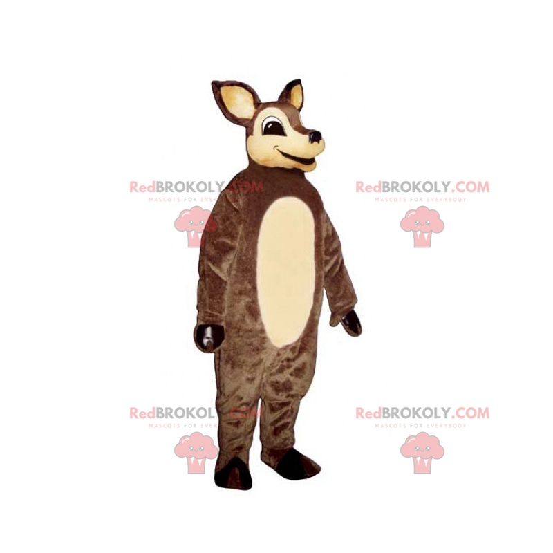 Maskott småbrune reinsdyr og beige mage - Redbrokoly.com