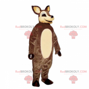 Mascotte de petit renne marron et ventre beige - Redbrokoly.com