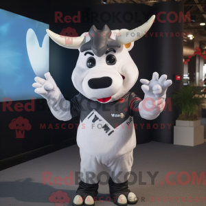 Fantasia de mascote de zebu com macacão e luvas - Mascotes Zebu - REBROKO_259861 - RedBrokoly.com