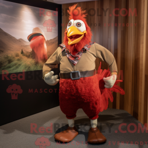 Red Rooster mascot costume...