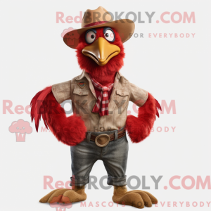 Red Rooster maskot kostume...