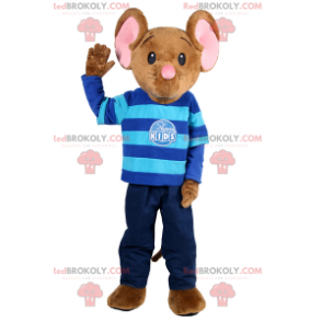 Ratinho mascote vestido de criança - Redbrokoly.com
