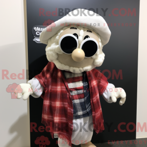 Hvid østers maskot kostume...