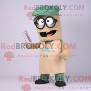 Beige Pesto Pasta mascot...