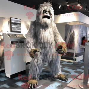 Silver Sasquatch mascot...