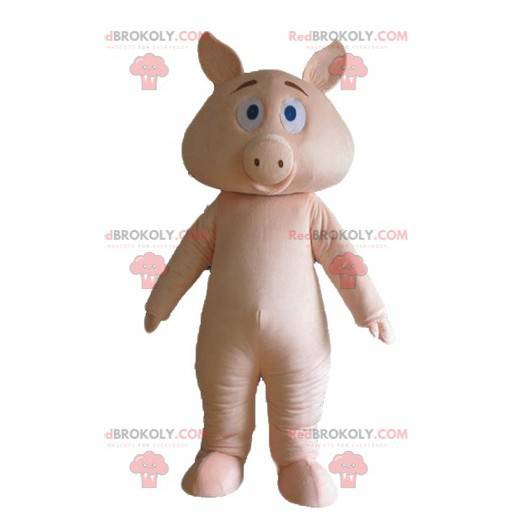 Fully customizable pink pig mascot - Redbrokoly.com