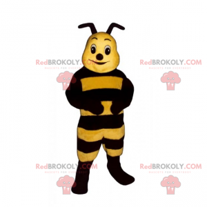 Mascota abeja pequeña con antenas cortas - Redbrokoly.com