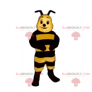 Pequeno mascote de abelha com antenas curtas - Redbrokoly.com