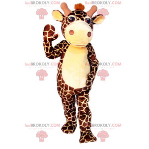 Mascote girafa pequena com manchas marrons - Redbrokoly.com