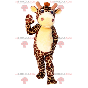 Mascotte de petite girafe a taches marron - Redbrokoly.com